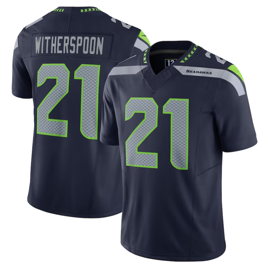 Yuxns S.Seahawks #21 Devon Witherspoon Player Navy Vapor F.U.S.E. Limited Stitched Jerseys