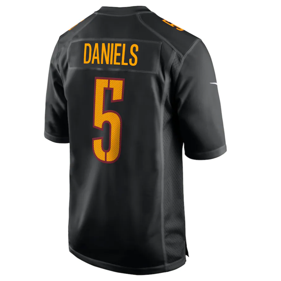 Yuxns #5 Jayden Daniels Player W.Commanders Carbon Black Fashion Stitched Jerseys
