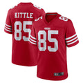 Yuxns SF.49ers #85 George Kittle Player Scarlet Game Stitched Jerseys