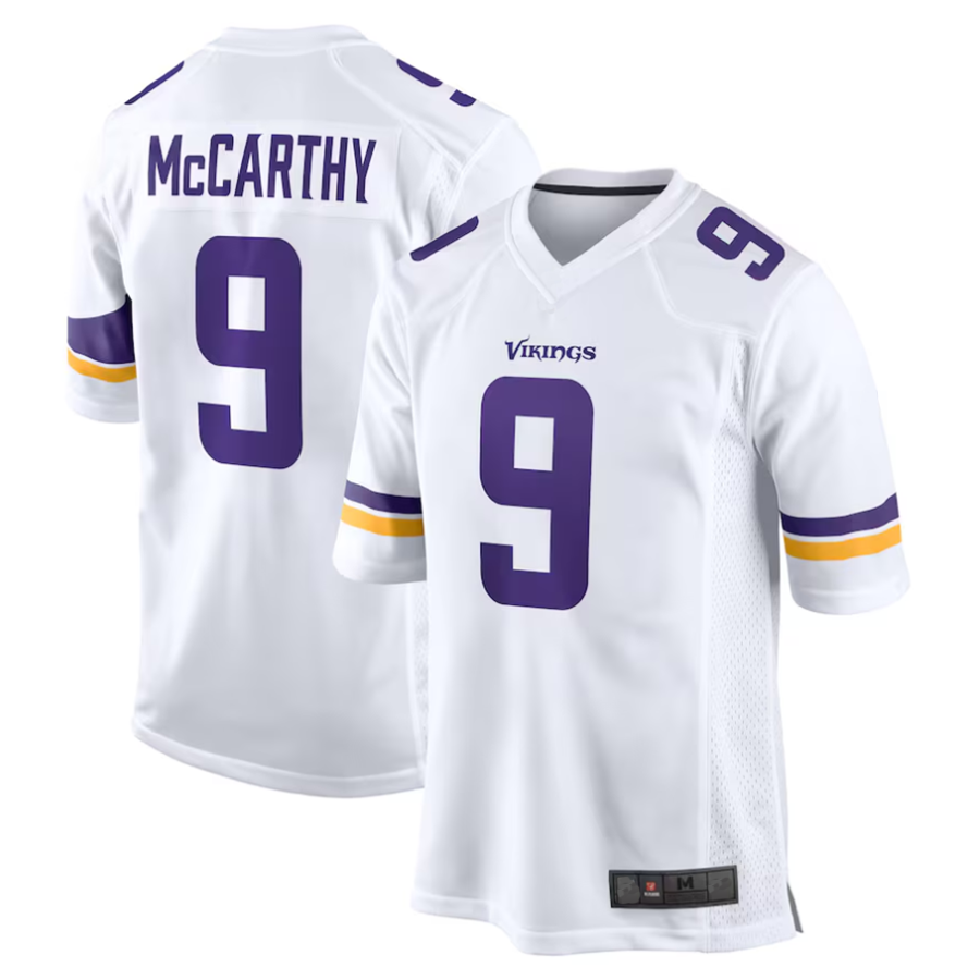 Yuxns MN.Vikings #9 J.J. McCarthy Player White Game Stitched Jerseys