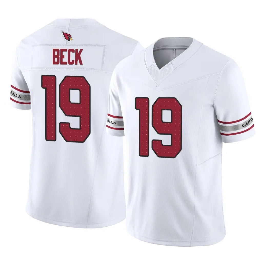 Yuxns A.Cardinals #19 Carson Beck Player White Vapor F.U.S.E. Limited Home Game Stitched Jerseys