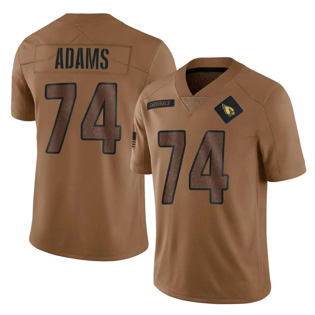 Yuxns A.Cardinals #74 Isaiah Adams Player Brown Limited Salute To Service Game Stitched Jerseys
