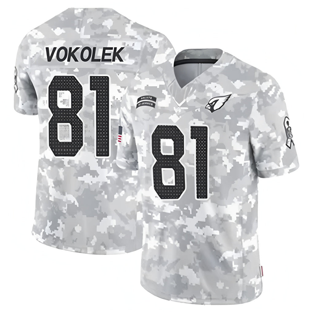 Yuxns A.Cardinals #81 Travis Vokolek Player Camo Salute to Service Limited Stitched Stitched Jerseys
