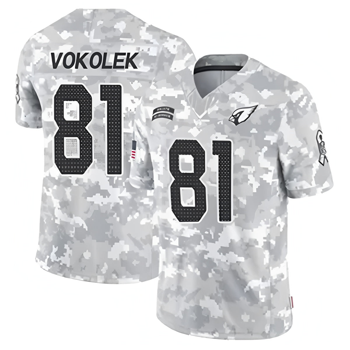 Yuxns A.Cardinals #81 Travis Vokolek Player Camo Salute to Service Limited Stitched Stitched Jerseys