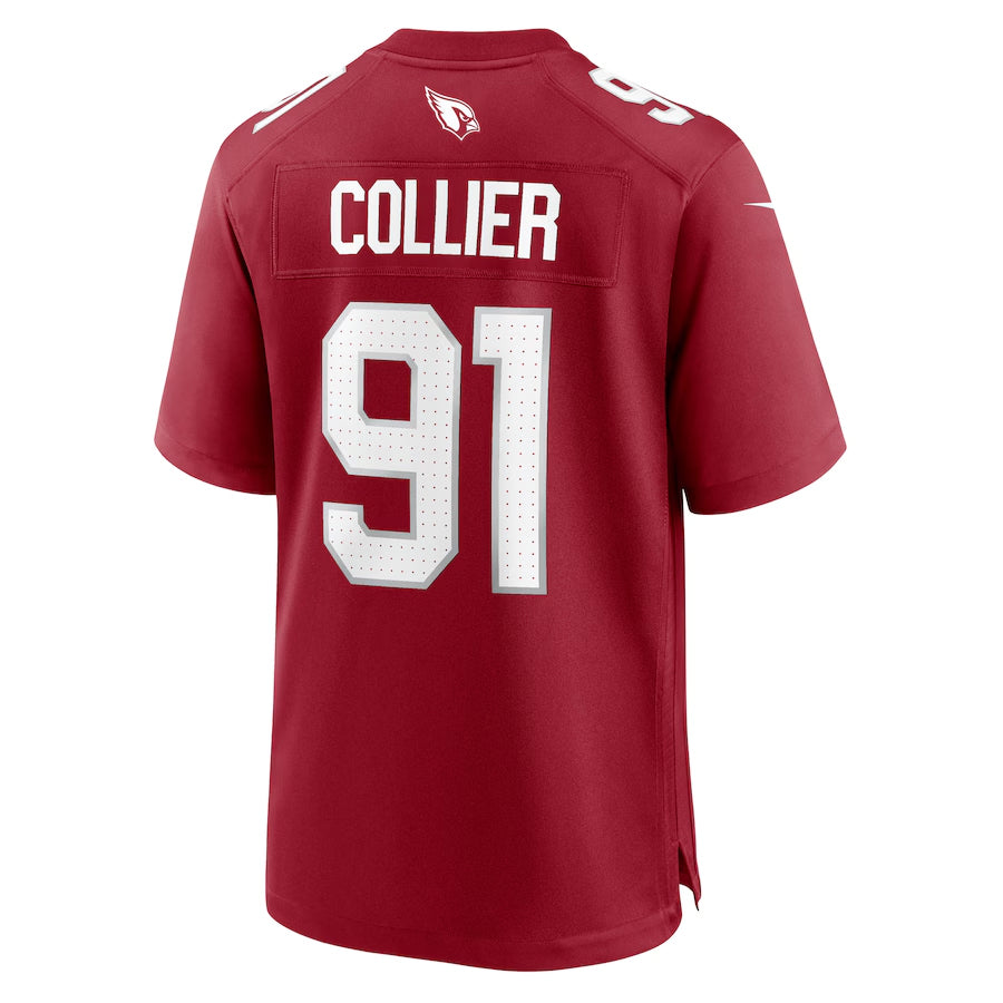 Yuxns A.Cardinals #91 L.J. Collier Player Cardinal Game Home Stitched Jerseys