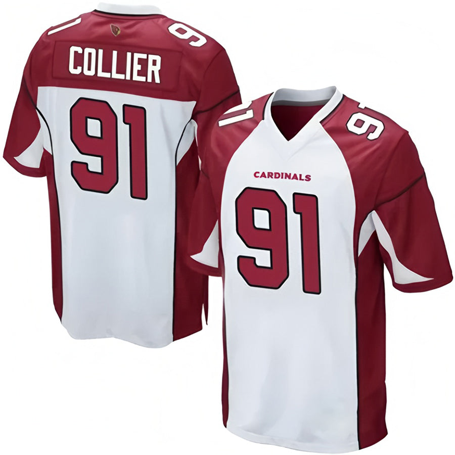 Yuxns A.Cardinals #91 L.J. Collier Player White Game Stitched Jerseys