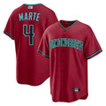 Yuxns .Diamondbacks #4 Ketel Marte Player Red Home Replica Stitched Jerseys