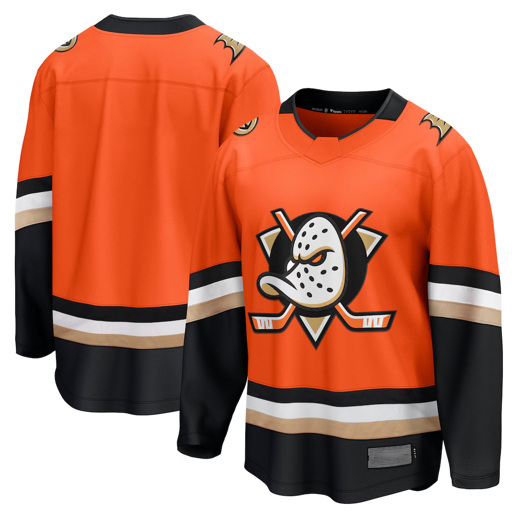 Yuxns A.Ducks Orange Home Breakaway Jerseys