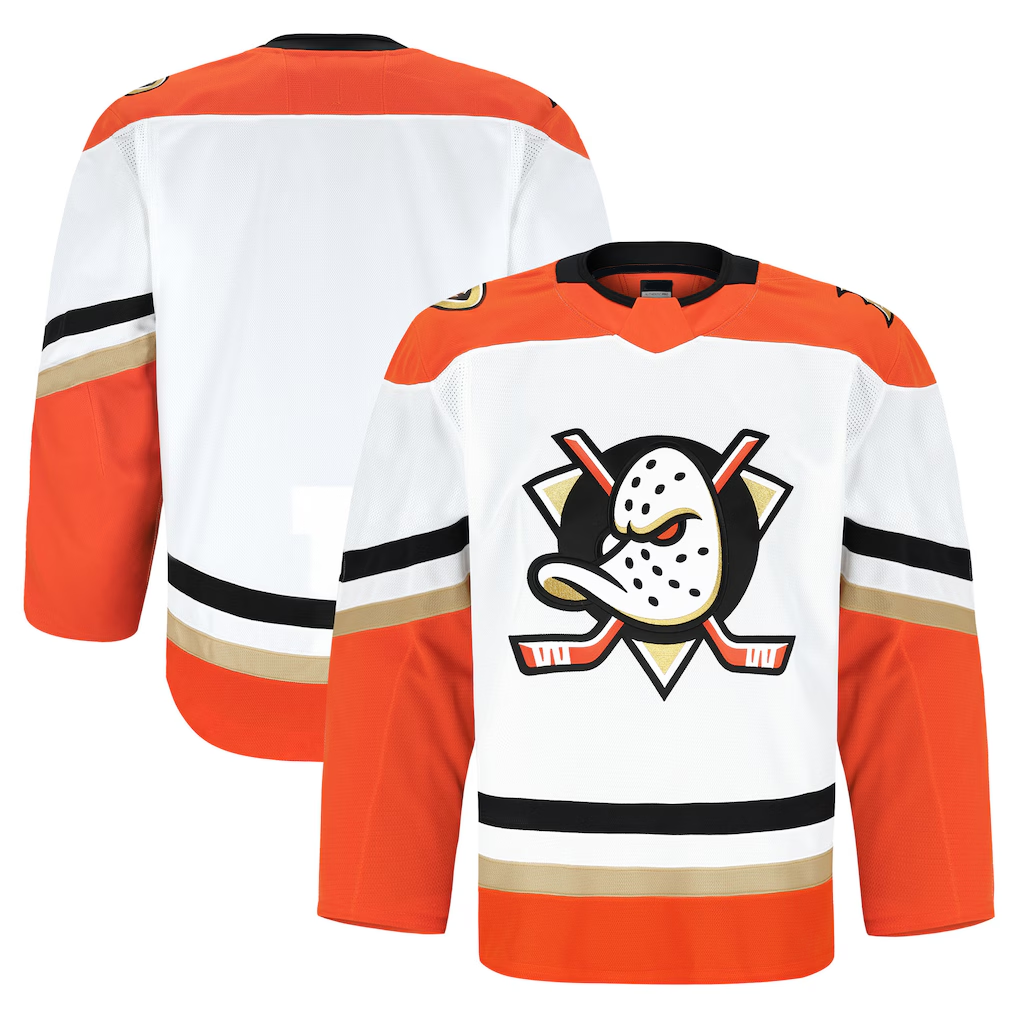 Yuxns A.Ducks White Away Authentic Pro Jerseys