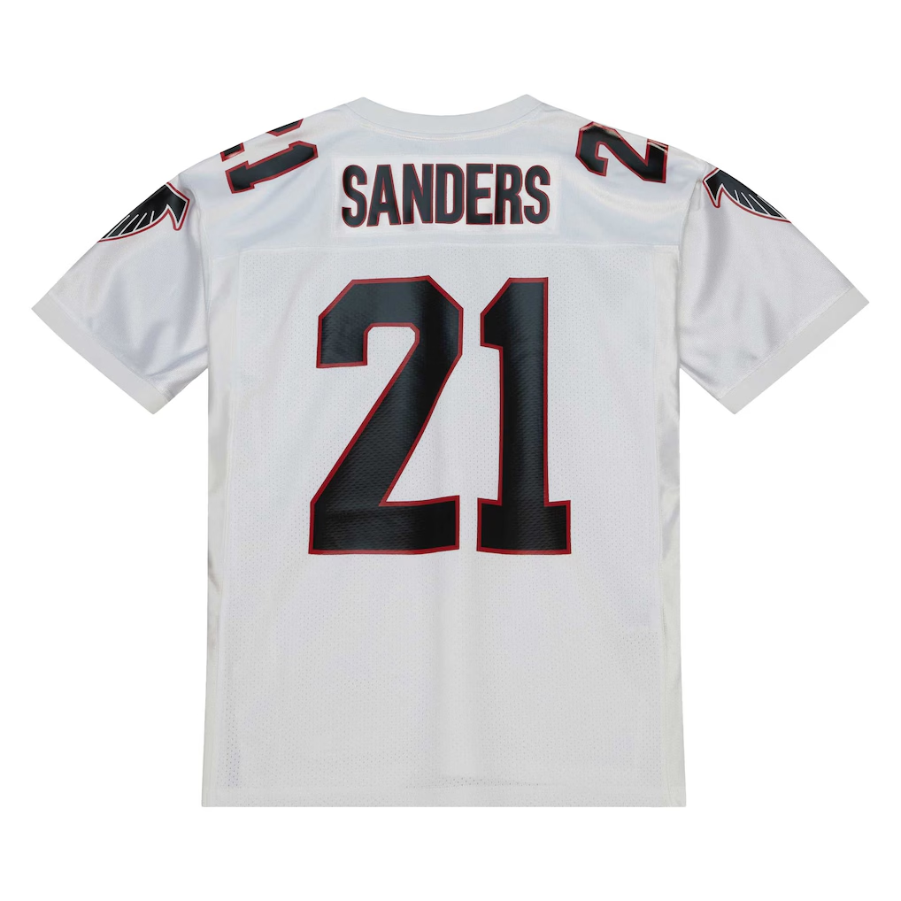 Yuxns A.Falcons 1991 #21 Deion Sanders Mitchell & Ness White Authentic Throwback Retired Player Stitched Puhic Jersey