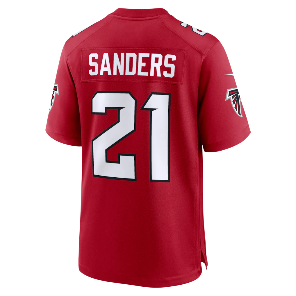 Yuxns A.Falcons #21 Deion Sanders Red Retired Player Game Stitched Jerseys