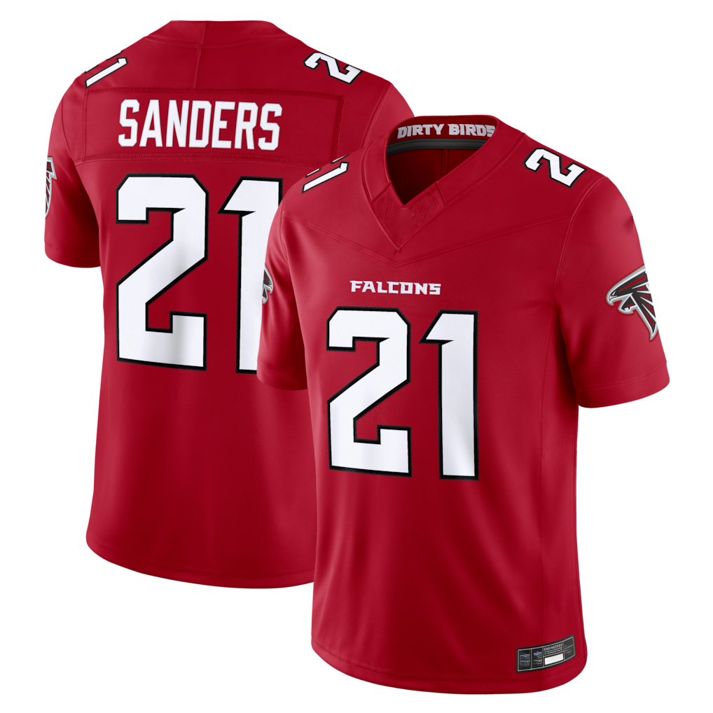 Yuxns A.Falcons #21 Deion Sanders Red Team Vapor F.U.S.E. Retired Limited Stitched Jerseys