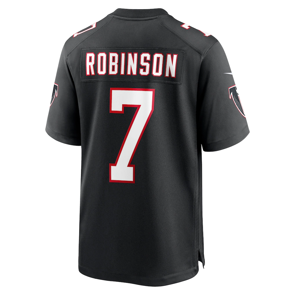 Yuxns A.Falcons #7 Bijan Robinson Black Throwback Puhic Game Stitched Jerseys