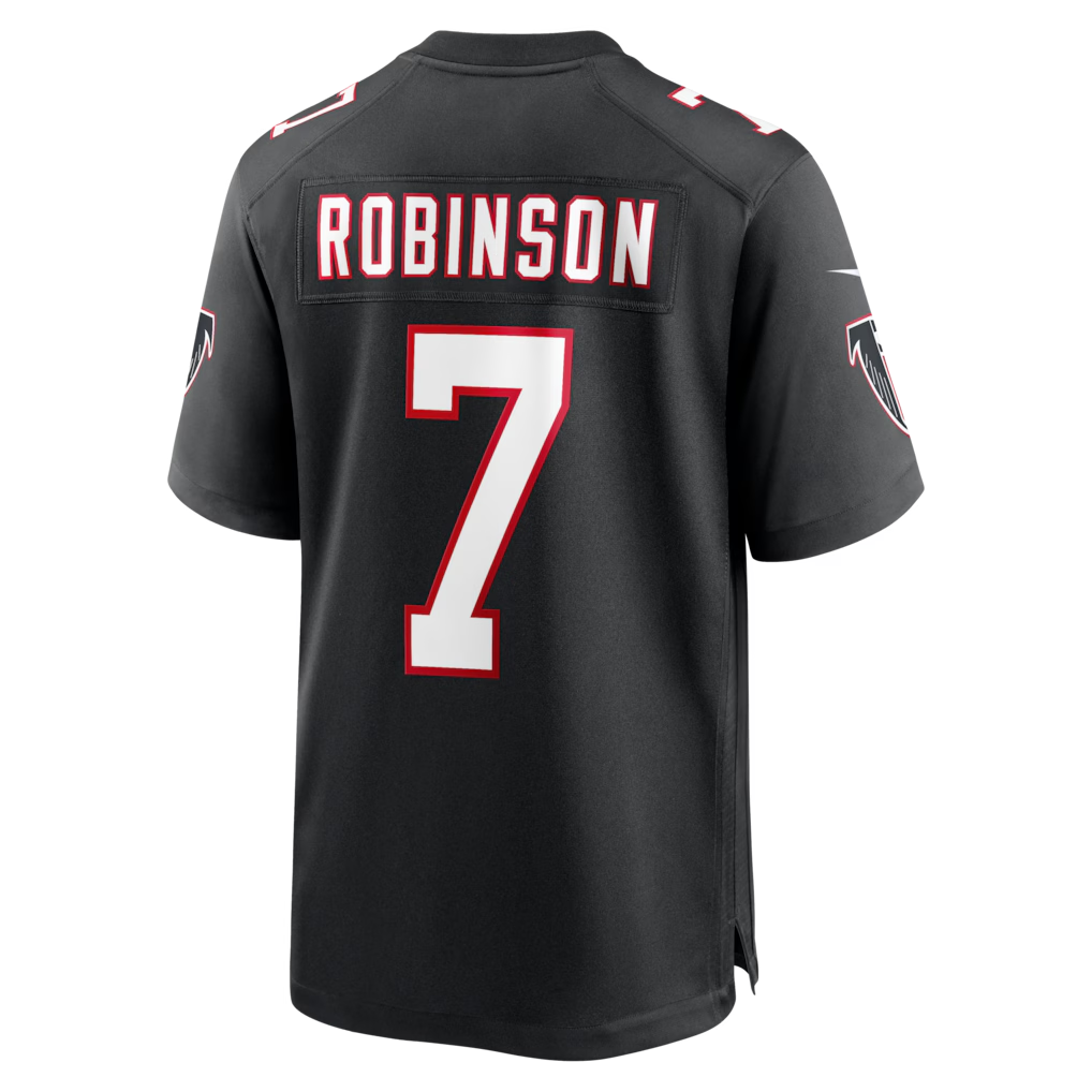 Yuxns A.Falcons #7 Bijan Robinson Black Throwback Game Stitched Jerseys