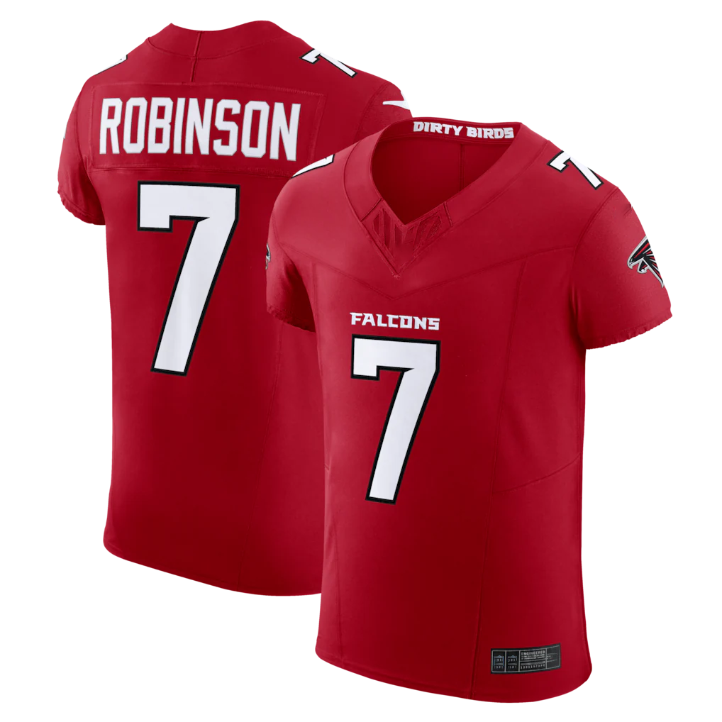 Yuxns A.Falcons #7 Bijan Robinson Red Team Vapor F.U.S.E. Elite Stitched Jerseys