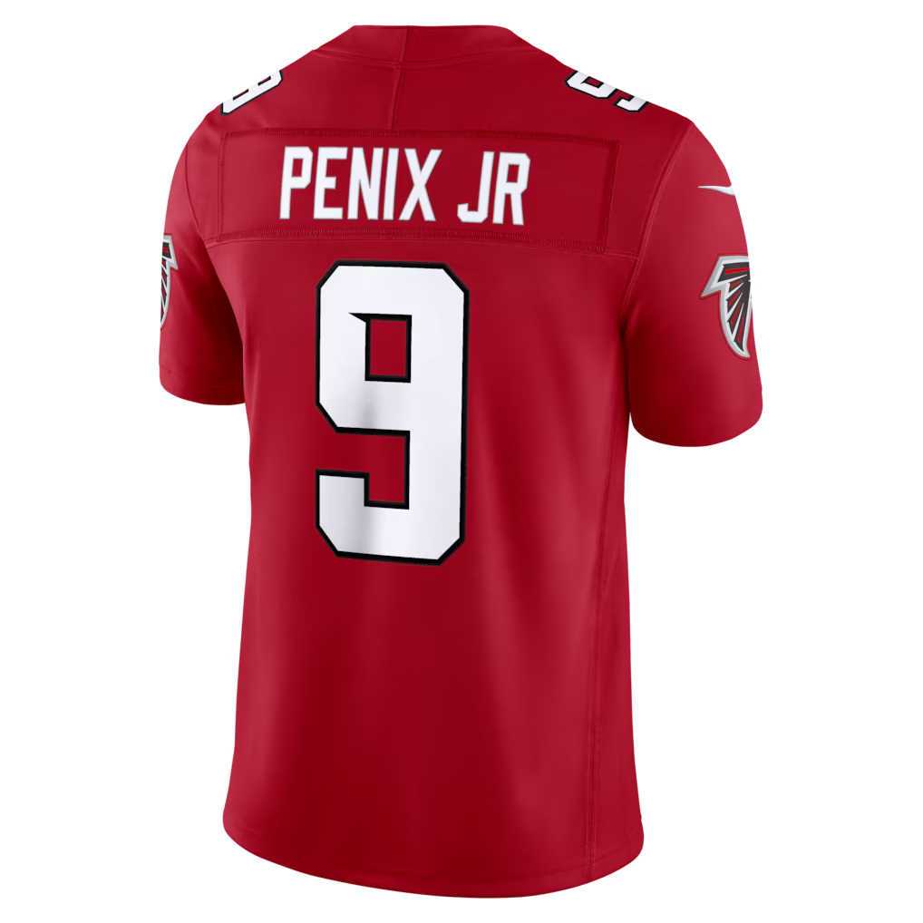 Yuxns A.Falcons #9 Michael Penix Jr. Red Team Vapor F.U.S.E. Limited Stitched Jerseys