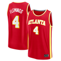 Yuxns A.Hawks #4 Kingston Flemings Red 2026 Draft First Round Pick Fast Break Stitched Jerseys- Icon Edition