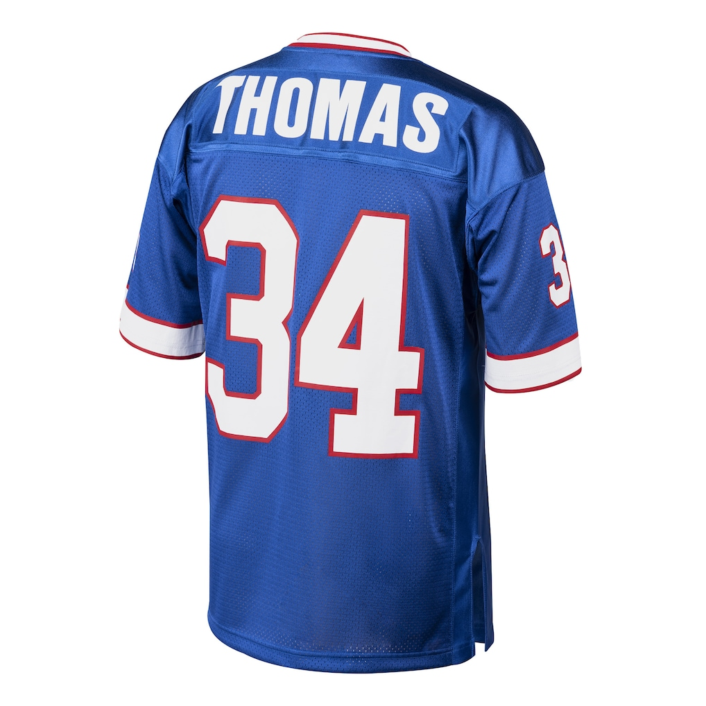 Yuxns B.Bills 1985 #34 Thurman Thomas Mitchell & Ness Royal Authentic Throwback Retired Player Puhic Stitched Jerseys