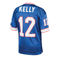 Yuxns B.Bills 1994 #12 Jim Kelly Mitchell & Ness Royal Authentic Throwback Retired Player Puhic Stitched Jerseys