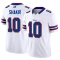 Yuxns B.Bills #10 Khalil Shakir Player Vapor F.U.S.E. Limited White Stitched Jerseys