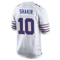 Yuxns B.Bills #10 Khalil Shakir Player White Alternate Home Game Stitched Jerseys