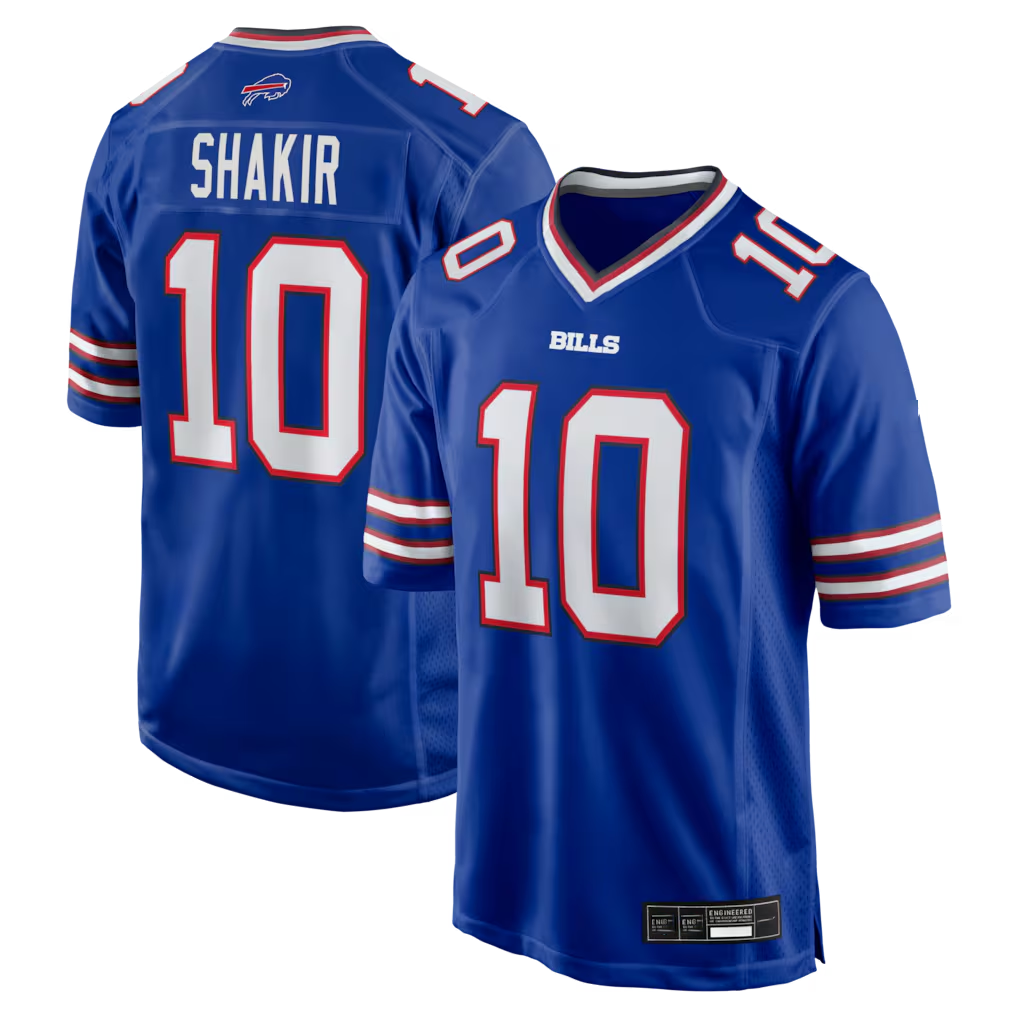 Yuxns B.Bills #10  Khalil Shakir Royal Game Stitched Jerseys