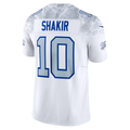 Yuxns B.Bills #10 Khalil Shakir White 2025 Rivalries Collection Stitched Limited Jerseys