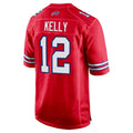 Yuxns B.Bills #12 Jim Kelly Player Red Home Game Stitched Jerseys
