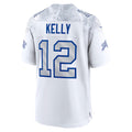 Yuxns B.Bills #12 Jim Kelly Player White Rivalries Collection Game Football Jerseys