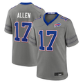 Yuxns B.Bills #17 Josh Allen Gray Nickel City Game Stitched Jerseys