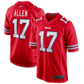 Yuxns B.Bills #17 Josh Allen Red Alternate Game Stitched Jerseys