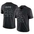 Yuxns B.Bills #22 Ray Davis Player Black RFLCTV Limited Stitched Jerseys