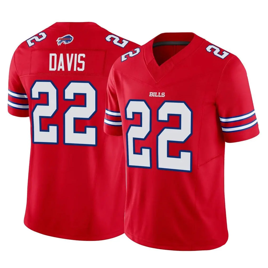 Yuxns B.Bills #22 Ray Davis Player Red Vapor F.U.S.E. Limited Stitched Jerseys