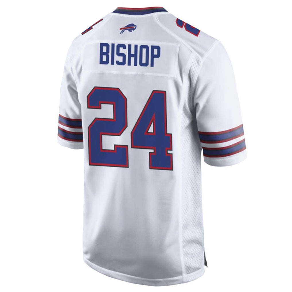 Yuxns B.Bills #24 Cole Bishop Player White Home Game Stitched Jerseys