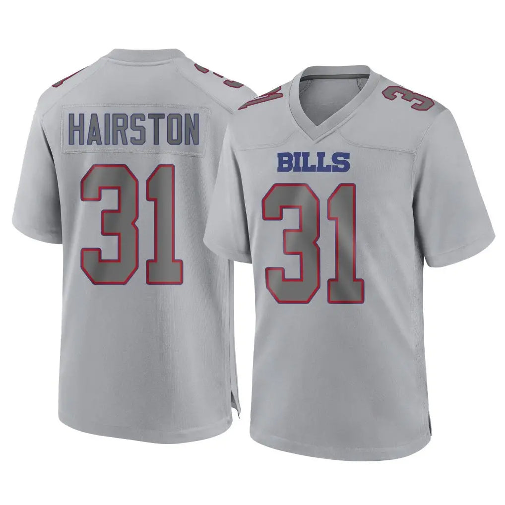 Yuxns B.Bills #31 Maxwell Hairston Player Gray Fashion Home Game Stitched Jerseys