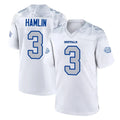 Yuxns B.Bills #3 Damar Hamlin Player White Rivalries Collection Home Game Stitched Jerseys