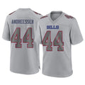 Yuxns B.Bills #44 Joe Andreessen Player Gray Fashion Home Game Stitched Jerseys