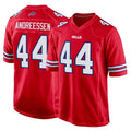 Yuxns B.Bills #44 Joe Andreessen Player Red Home Game Stitched Jerseys