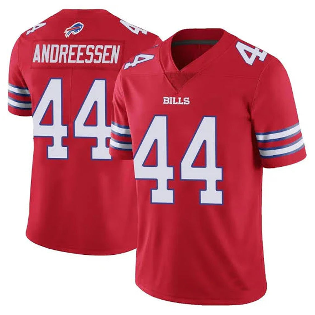 Yuxns B.Bills #44 Joe Andreessen Player Red Vapor Untouchable Limited Stitched Jerseys