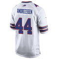 Yuxns B.Bills #44 Joe Andreessen Player White Home Game Stitched Jerseys