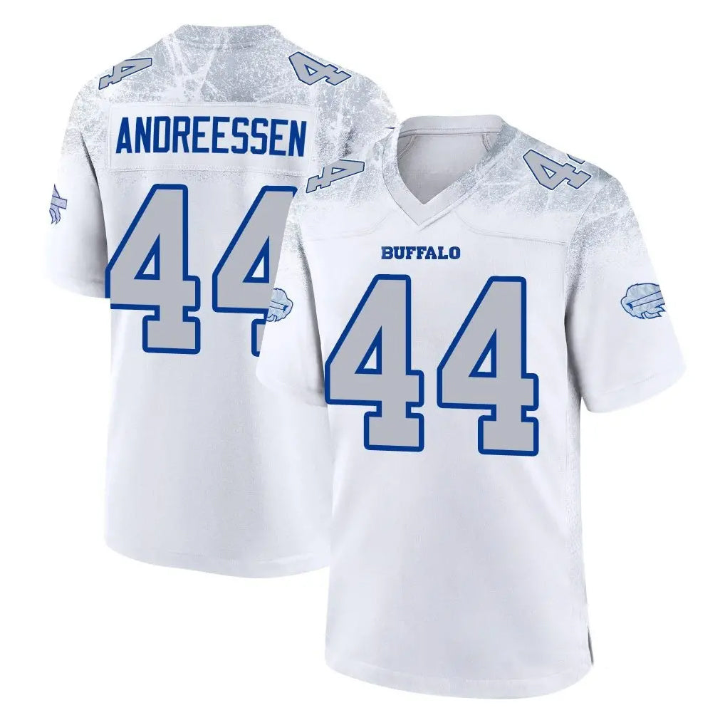 Yuxns B.Bills #44 Joe Andreessen Player White Rivalries Collection Stitched Jerseys