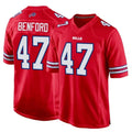 Yuxns B.Bills #47 Christian Benford Player Red Home Game Stitched Jerseys