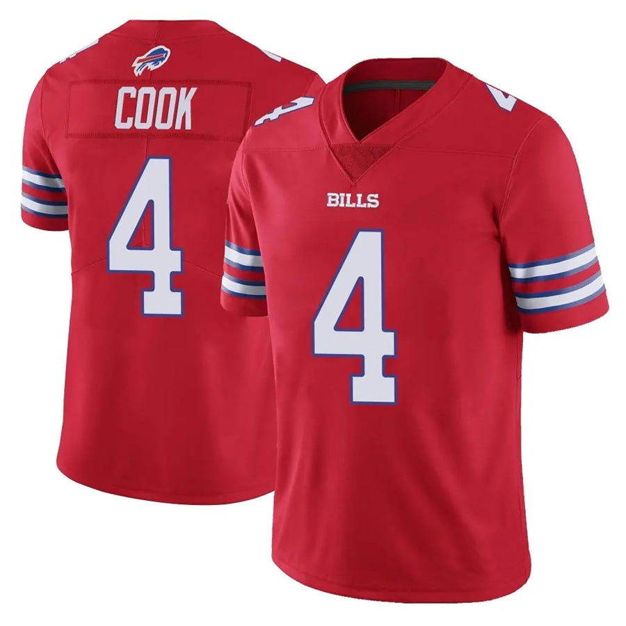 Yuxns B.Bills #4 James Cook III Player Red  Vapor Untouchable Limited Stitched Jerseys