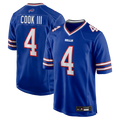 Yuxns B.Bills #4 James Cook III Royal Team Game Stitched Jerseys