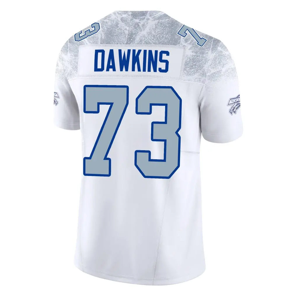 Yuxns B.Bills #73 Dion Dawkins Benford Player White Rivalries Collection Limited Home Game Stitched Jerseys