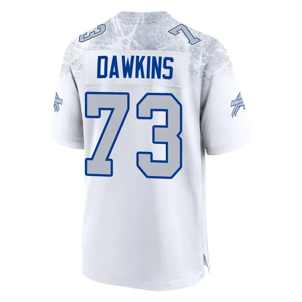 Yuxns B.Bills #73 Dion Dawkins Benford Player White Rivalries Collection Limited Stitched Jerseys