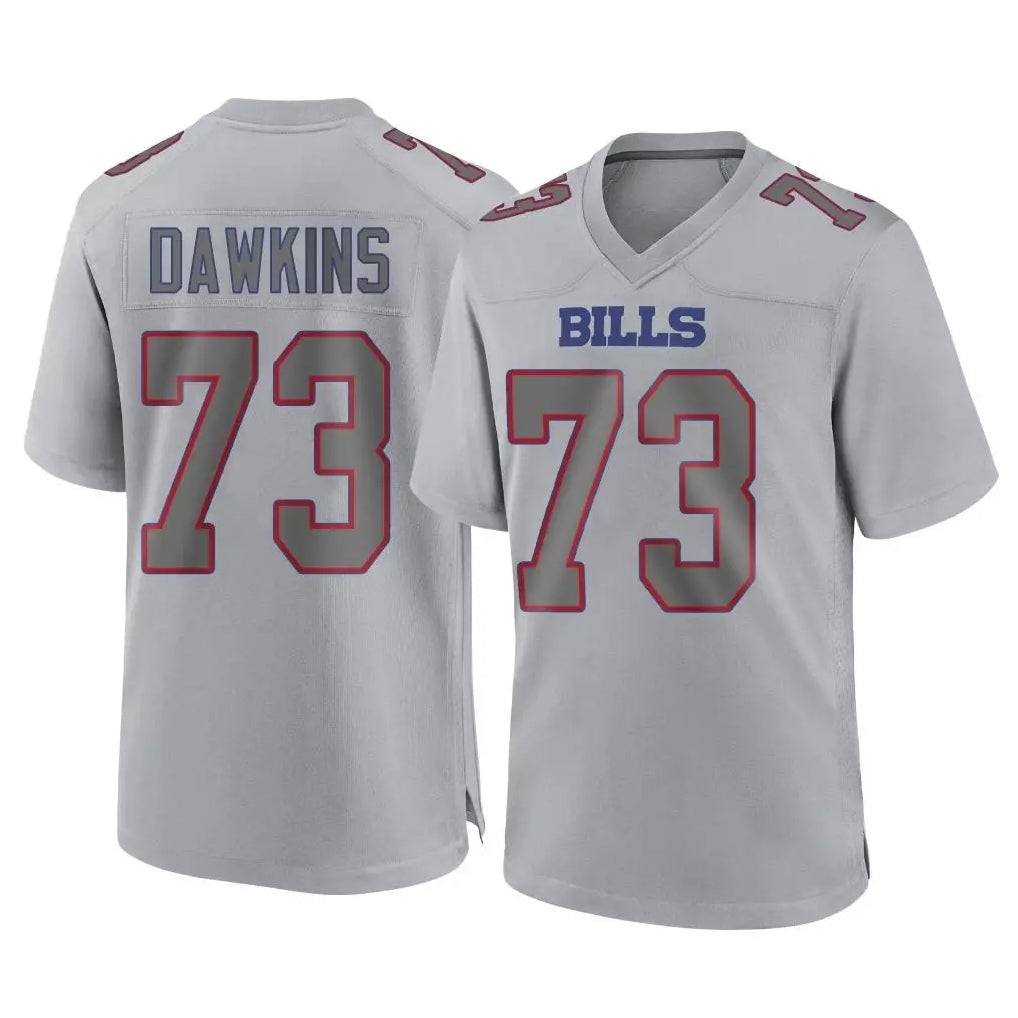 Yuxns B.Bills #73 Dion Dawkins Player Gray Fashion Home Game Stitched Jerseys