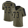 Yuxns B.Bills #73 Dion Dawkins Player Olive Salute To Service Limited Home Stitched Jerseys