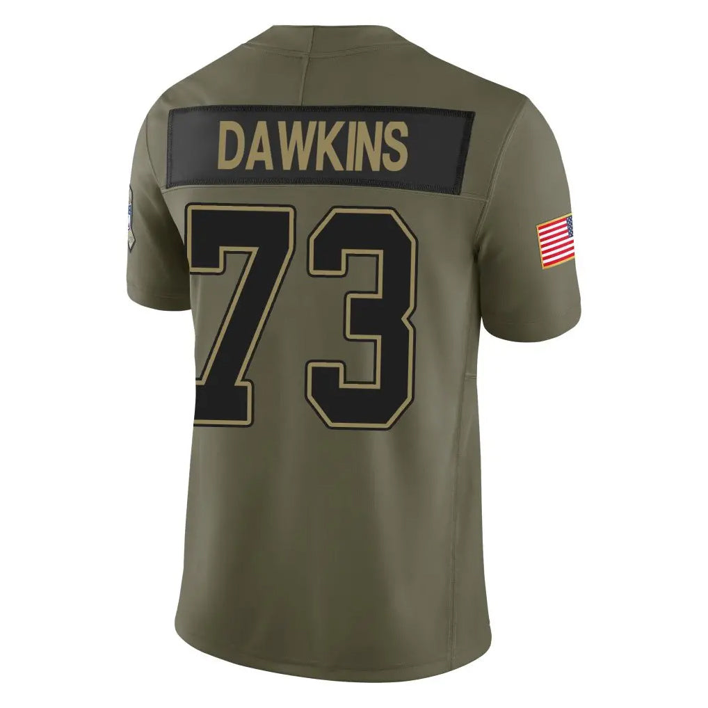 Yuxns B.Bills #73 Dion Dawkins Player Olive Salute to Service Limited Home Game Stitched Jerseys