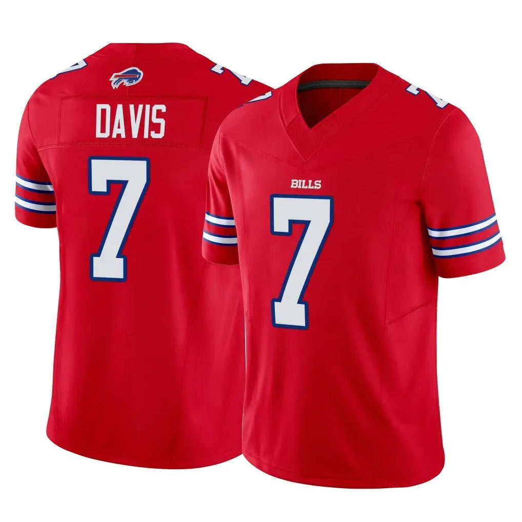 Yuxns B.Bills #7 Ray Davis Player Red Vapor F.U.S.E. Limited Stitched Jerseys